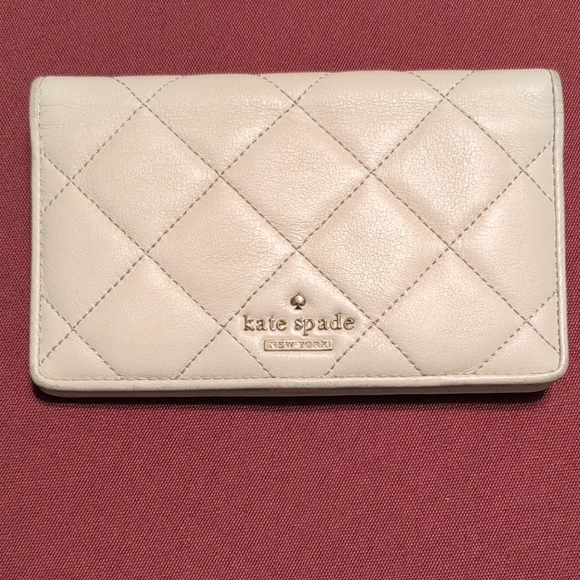 kate spade Handbags - kate spade Cream Quilted Leather Continental Wallet